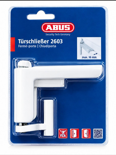 Abus mini türschließer - abus, weiß
