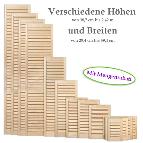 Lamellentür unbehandelt natur
